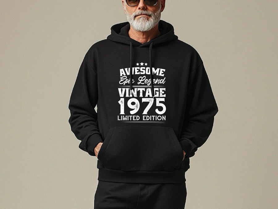 Vintage 1975 Legend Hoodie | 50th Birthday Gift for Men