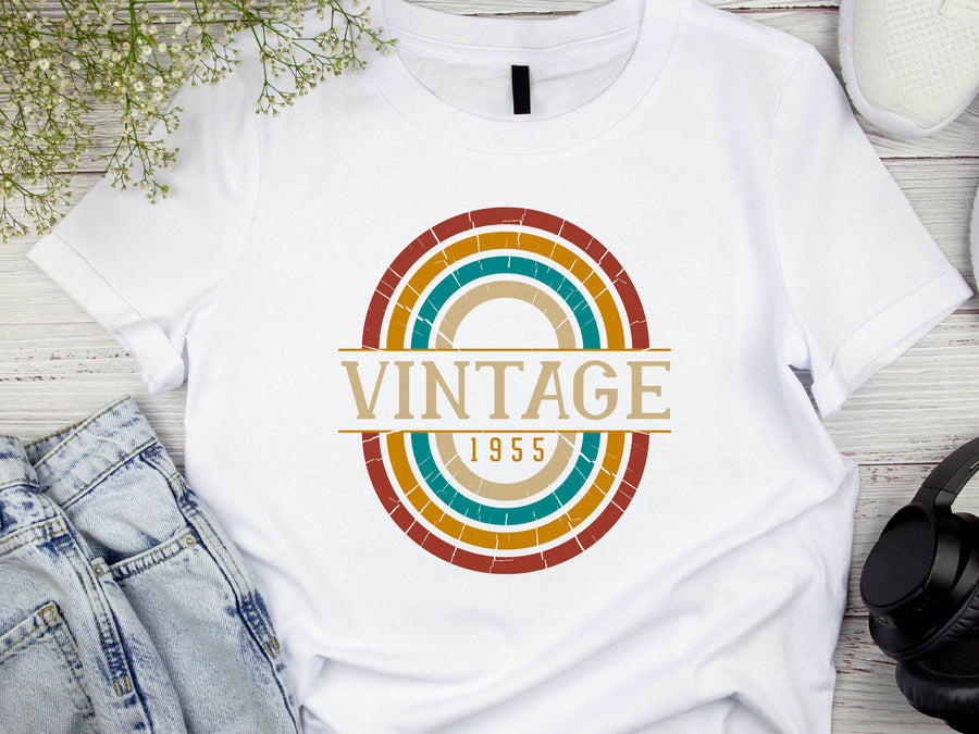 Vintage 1955 Graphic T-Shirt – 70th Birthday Gift for Men