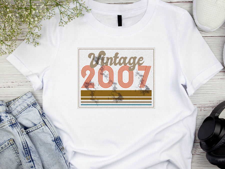 Vintage 2007 T-Shirt – 18th Birthday Gift for Men