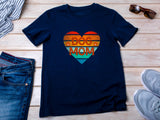 Retro Dog Mom T-Shirt, Vintage Heart Design