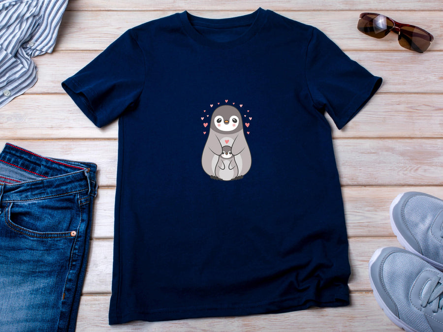 Mama Penguin Shirt, Cute Mommy and Me T-Shirt, Penguin Lover Gift