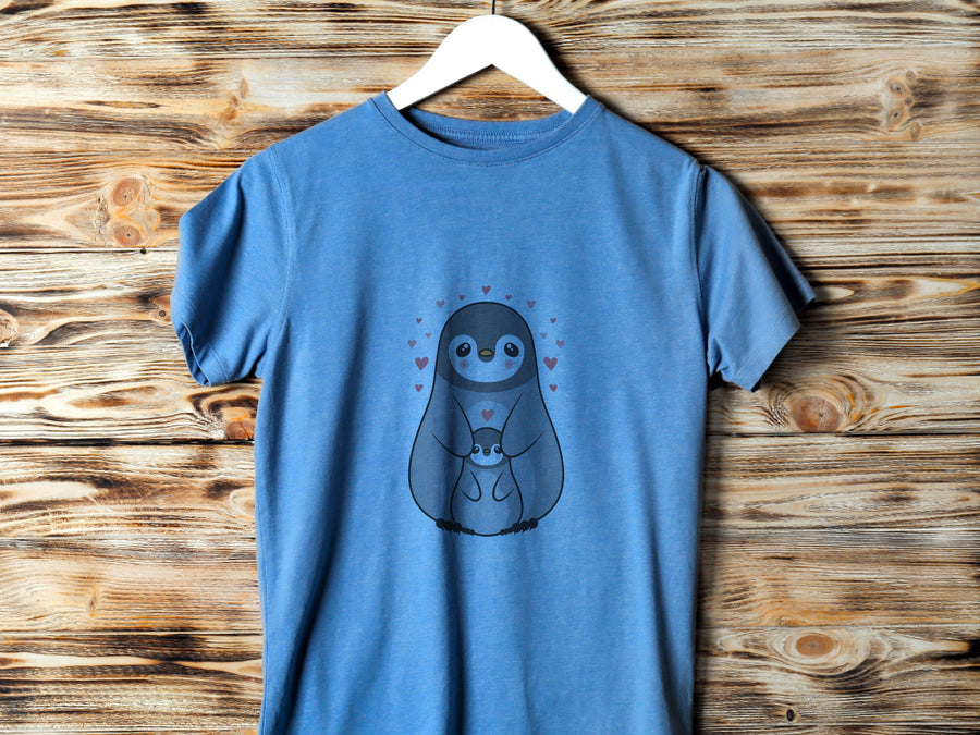 Mama Penguin Shirt, Cute Mommy and Me T-Shirt, Penguin Lover Gift
