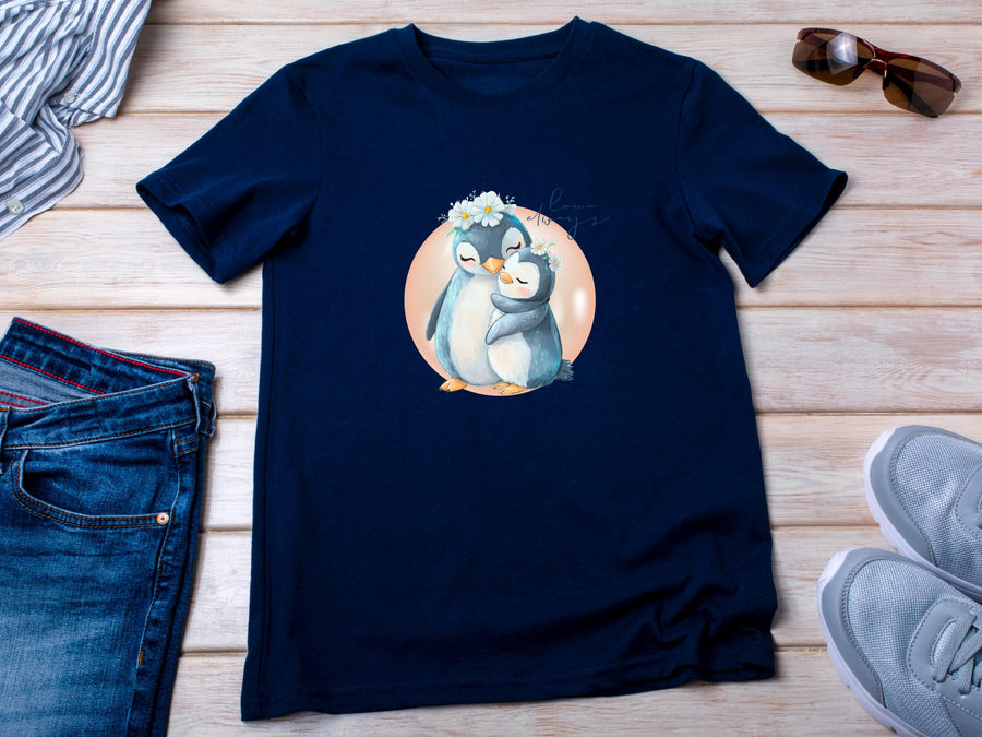 Cute Mama Penguin T-Shirt, Penguin Lovers Gift