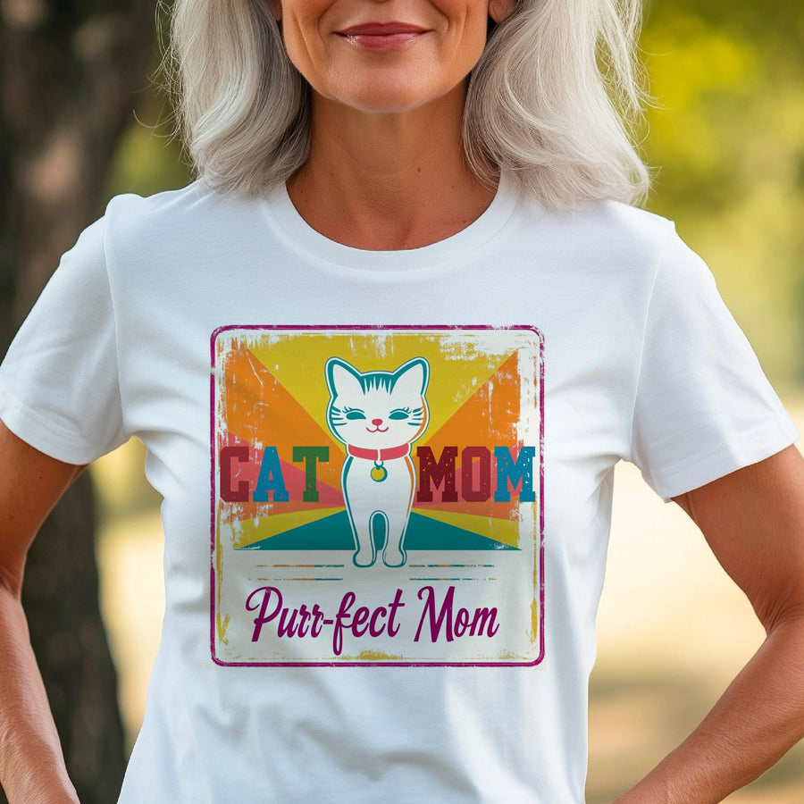 Cat Mom T-Shirt – Purrfect Funny Cat Lover Gift