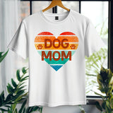 Retro Dog Mom T-Shirt, Vintage Heart Design