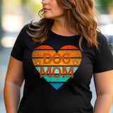Retro Dog Mom T-Shirt, Vintage Heart Design