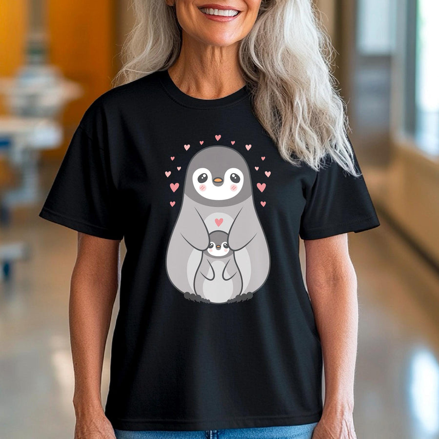 Mama Penguin Shirt, Cute Mommy and Me T-Shirt, Penguin Lover Gift