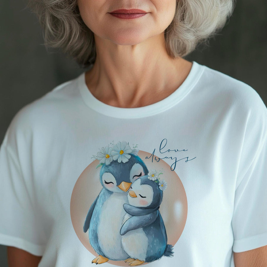 Cute Mama Penguin T-Shirt, Penguin Lovers Gift