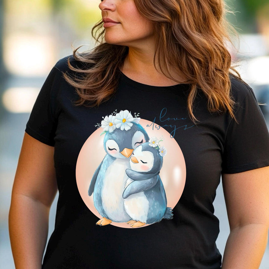 Cute Mama Penguin T-Shirt, Penguin Lovers Gift