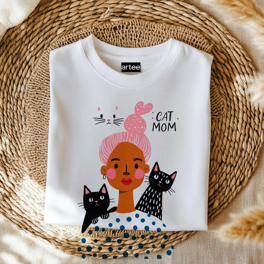 Cat mom three cats Shirt, Gift For Cat Mom, Cat Gift For Mothers Day, Cat Mama Shirts, Cat Lover Shirt, New Cat Mom Shir