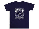 Vintage 1975 T-Shirt, 49th Birthday Gift, All Original Parts Tee