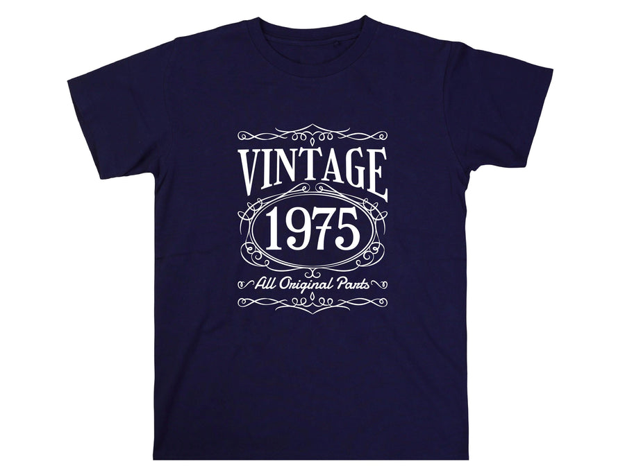 Vintage 1975 T-Shirt, 49th Birthday Gift, All Original Parts Tee