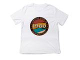 Vintage 1980 45th Birthday T-Shirt – Made with Original Parts