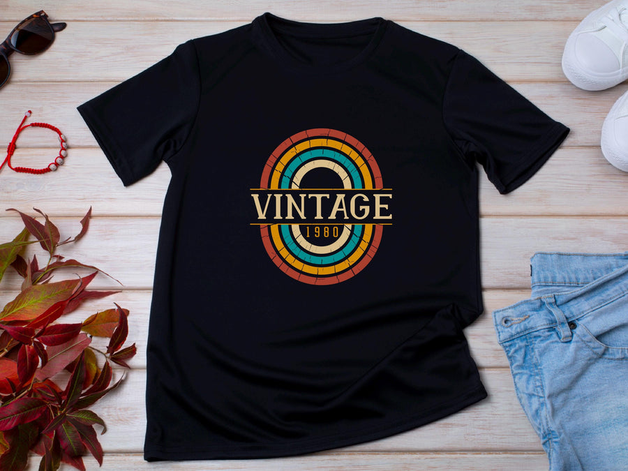 Vintage 1980 T-Shirt – 45th Birthday Gift for Men