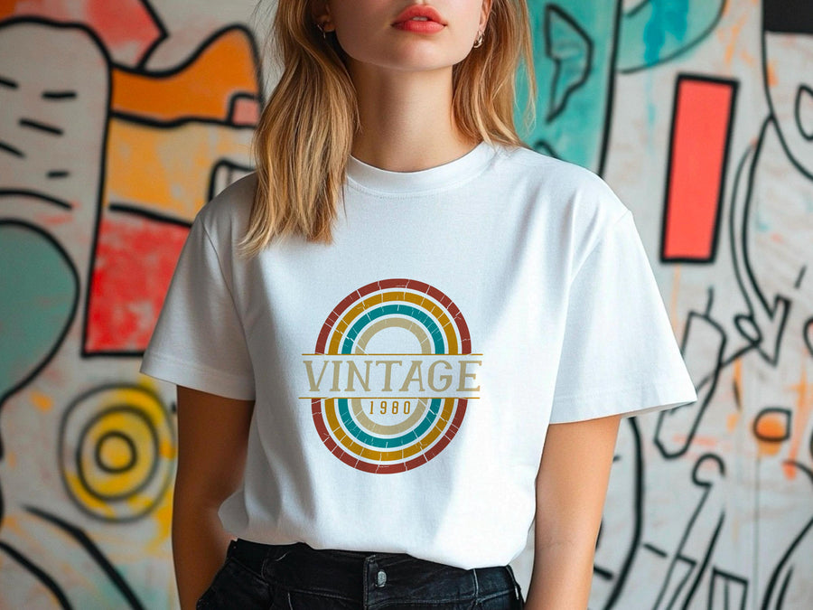 Vintage 1980 T-Shirt – 45th Birthday Gift for Men