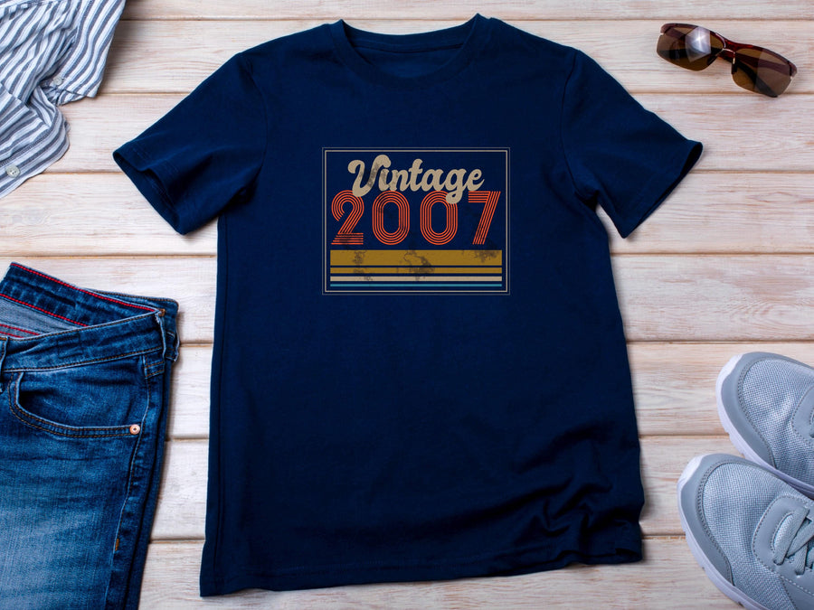 Vintage 2007 T-Shirt – 18th Birthday Gift for Men