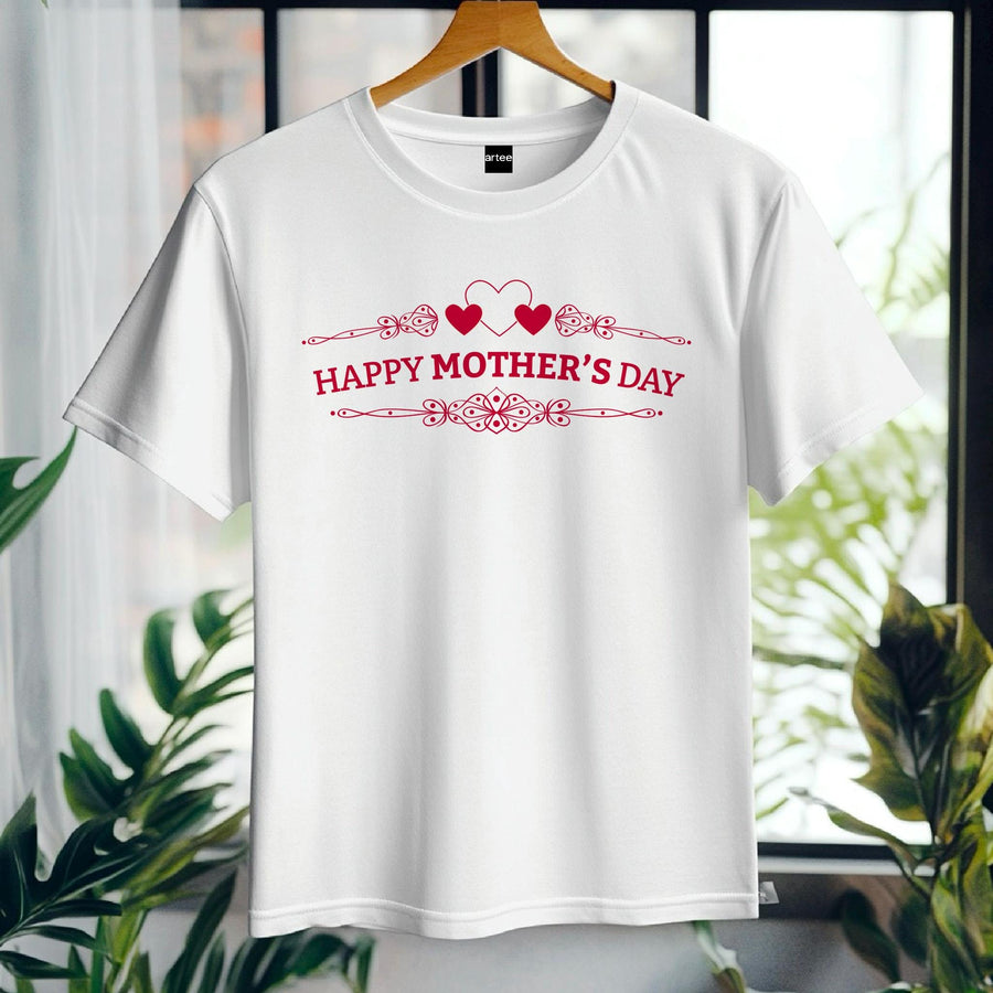 Happy Mother's Day Hearts T-Shirt, Gift for Mom