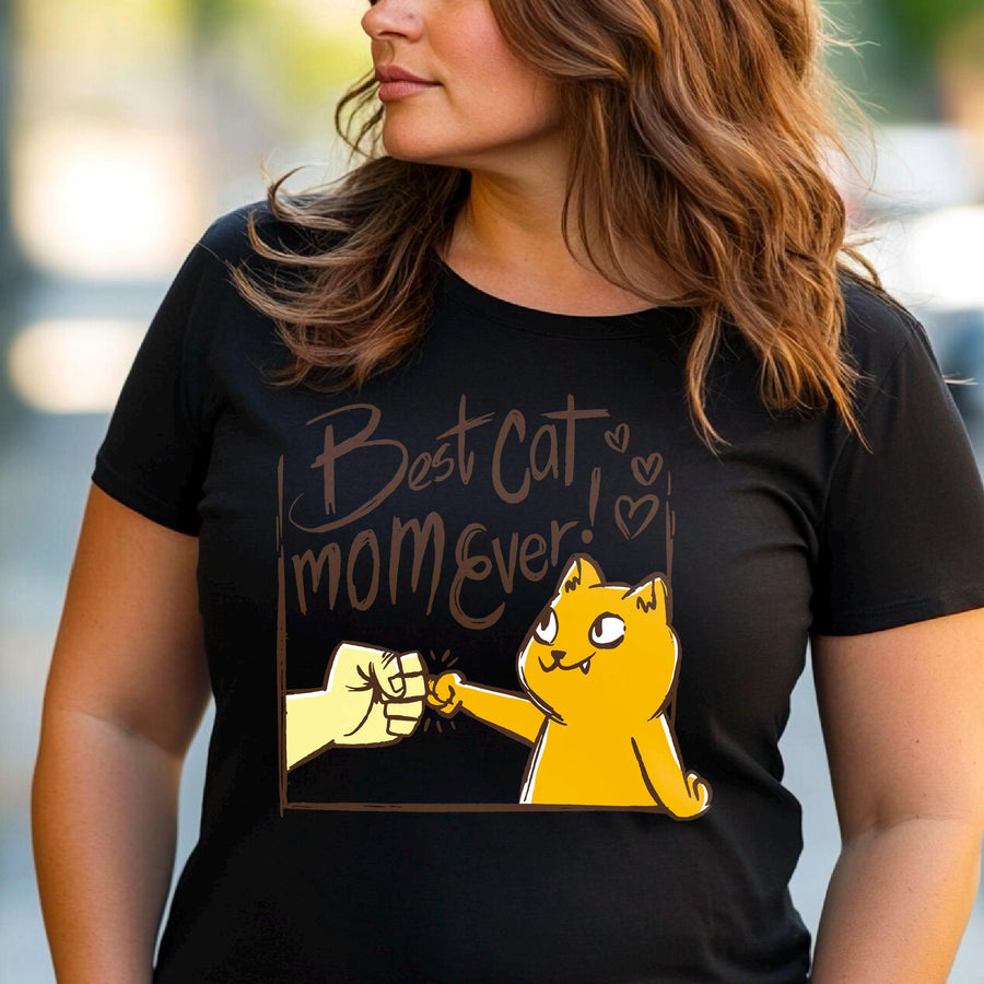 Best Cat Mom Ever T-Shirt, Cat Lover Gift