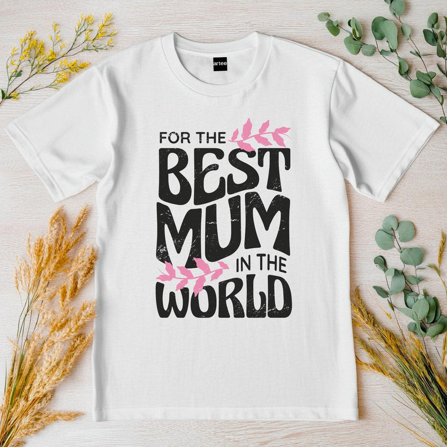 World's Best Mum T-Shirt, Soft Cotton Mother's Day Gift
