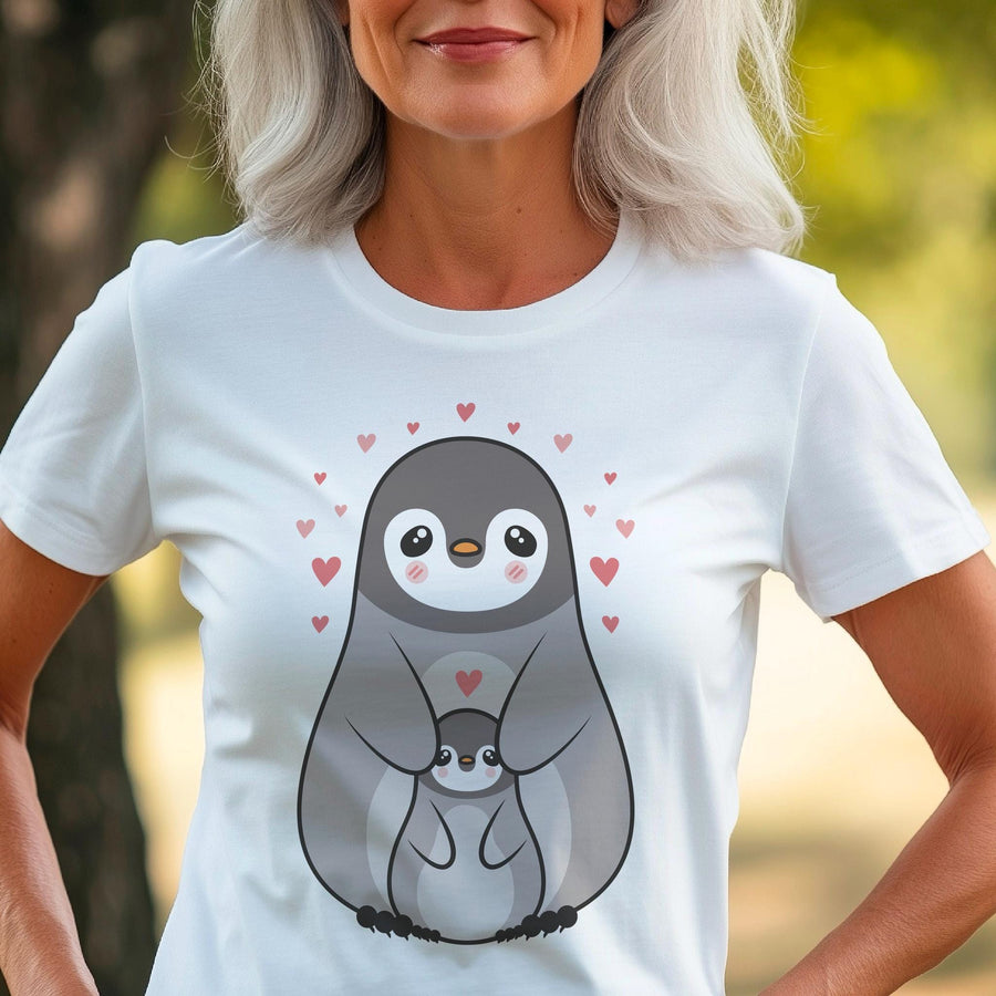 Mama Penguin Shirt, Cute Mommy and Me T-Shirt, Penguin Lover Gift