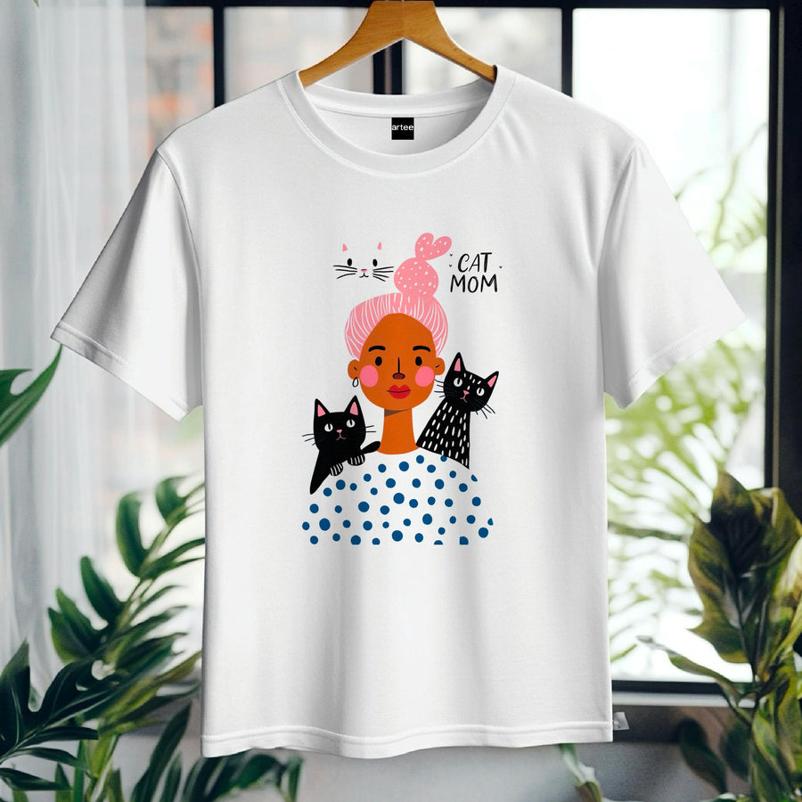 Cat mom three cats Shirt, Gift For Cat Mom, Cat Gift For Mothers Day, Cat Mama Shirts, Cat Lover Shirt, New Cat Mom Shir