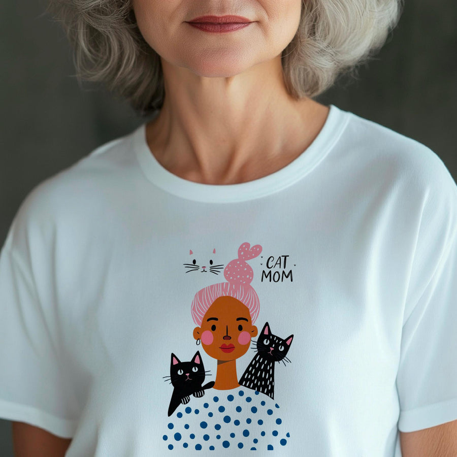 Cat mom three cats Shirt, Gift For Cat Mom, Cat Gift For Mothers Day, Cat Mama Shirts, Cat Lover Shirt, New Cat Mom Shir