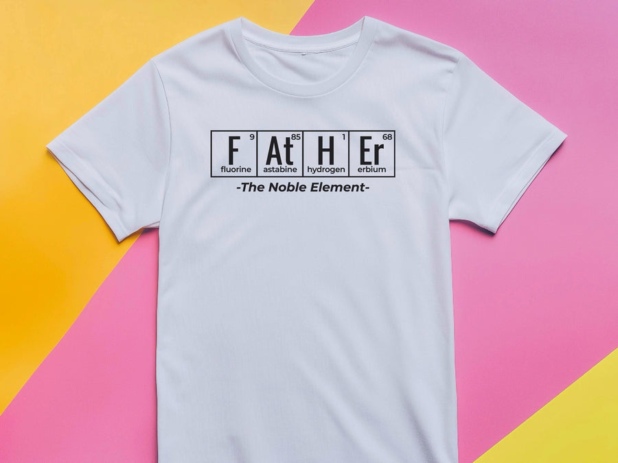 Science Dad T-Shirt – Noble Element Periodic Table, Chemistry Gift