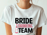 Bride Drinking Team Shirt – Bachelorette Party Tee – Rosé All Day T-Shirt – Bridal Shower Outfit – Bridesmaid Matching S