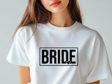 Bride Heart T-Shirt, Hen Do Bride Top, Minimal Bride Tee, Bridal Shower Gift