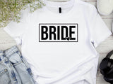 Bride Heart T-Shirt, Hen Do Bride Top, Minimal Bride Tee, Bridal Shower Gift