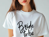 Bride to Be Shirt with Handwriting Font – Wedding T-Shirt – Bachelorette Party Tee – Bridal Shower Gift – Future Mrs Eng