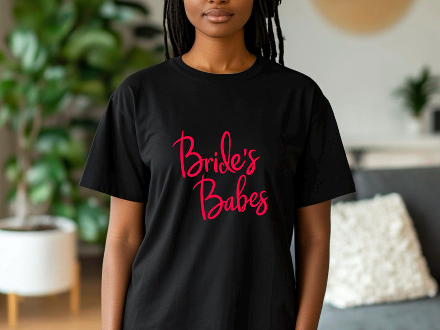Bride’s Babes Shirt – Bridesmaid Wedding T-Shirt – Bachelorette Party Matching Tee – Bridal Party Gift – Team Bride Shir