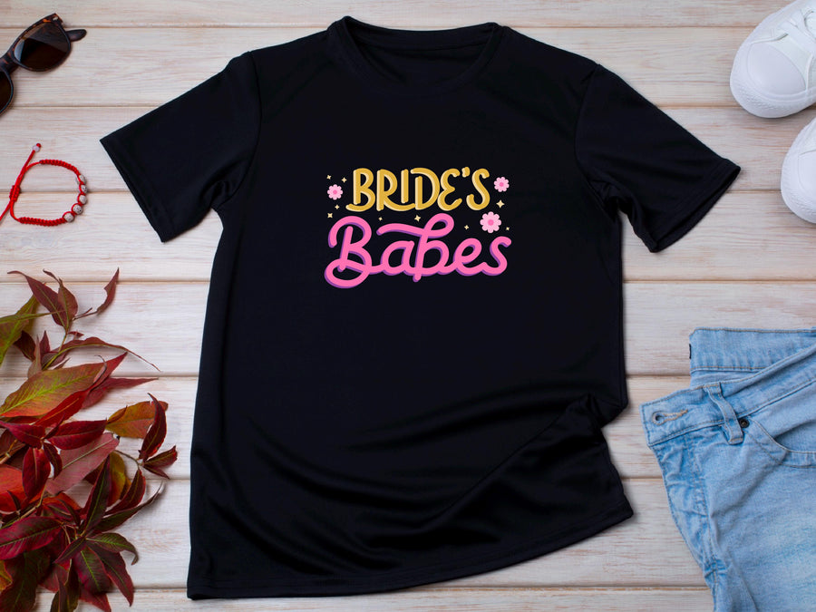 Bride’s Babes Pink Shirt – Bridesmaid T-Shirt – Bachelorette Party Matching Tee – Bridal Shower Outfit – Team Bride Shir