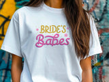 Bride’s Babes Pink Shirt – Bridesmaid T-Shirt – Bachelorette Party Matching Tee – Bridal Shower Outfit – Team Bride Shir