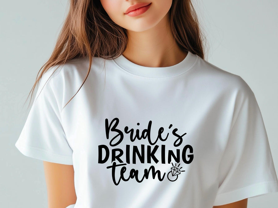 Bride’s Drinking Team Shirt – Bachelorette Party T-Shirt – Bridal Party Matching Tee – Team Bride Outfit – Wedding Squad