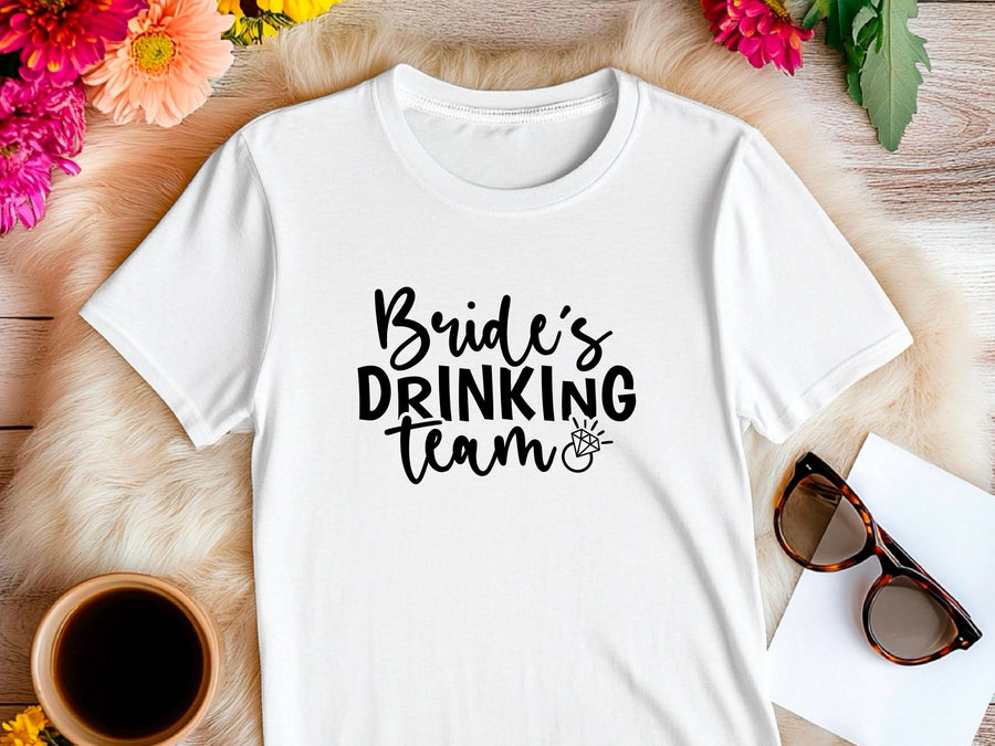 Bride’s Drinking Team Shirt – Bachelorette Party T-Shirt – Bridal Party Matching Tee – Team Bride Outfit – Wedding Squad
