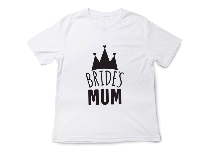 Bride’s Mum Wedding Shirt – Mother of the Bride T-Shirt – Heart and Crown Design – Bridal Party Tee – Mum of the Bride G