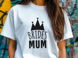 Bride’s Mum Wedding Shirt – Mother of the Bride T-Shirt – Heart and Crown Design – Bridal Party Tee – Mum of the Bride G