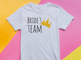 Team Bride Shirt with Crown – Bridesmaid Wedding Party T-Shirt – Matching Bachelorette Tee – Bride Squad Gift – Bridal P