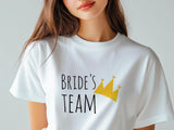 Team Bride Shirt with Crown – Bridesmaid Wedding Party T-Shirt – Matching Bachelorette Tee – Bride Squad Gift – Bridal P
