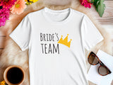 Team Bride Shirt with Crown – Bridesmaid Wedding Party T-Shirt – Matching Bachelorette Tee – Bride Squad Gift – Bridal P