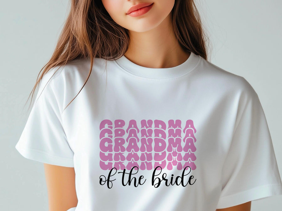 Grandma of the Bride T-Shirt – Wedding Party Shirt for Grandmother – Bridal Family Matching Tee – Gift from Bride – Wedd