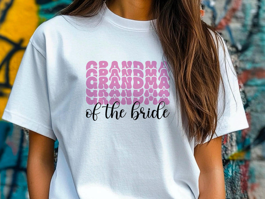 Grandma of the Bride T-Shirt – Wedding Party Shirt for Grandmother – Bridal Family Matching Tee – Gift from Bride – Wedd