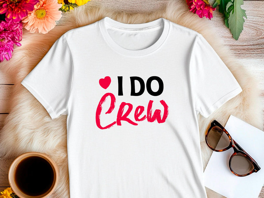 I Do Crew T-Shirt – Bridesmaid Wedding Party Shirt – Matching Bachelorette Tee – Team Bride Outfit – Bridal Shower Gift 