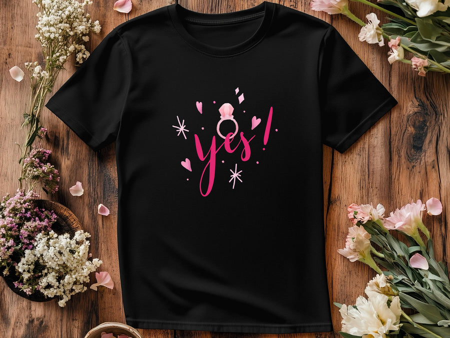 I Said Yes Shirt – Engagement T-Shirt – Bride to Be Tee – Just Engaged Gift – Wedding Planning Shirt