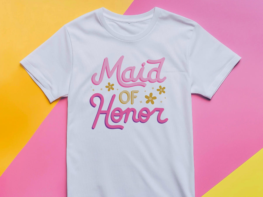 Maid of Honor T-Shirt – Bridal Party Shirt – Bridesmaid Proposal Gift – Wedding T-Shirt – Bachelorette Party Tee