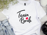 Team Bride Shirt – Festive Wedding Party T-Shirt – Bachelorette Party Tee – Matching Bridal Squad Shirts – Bride Tribe G