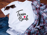 Team Bride Shirt – Festive Wedding Party T-Shirt – Bachelorette Party Tee – Matching Bridal Squad Shirts – Bride Tribe G