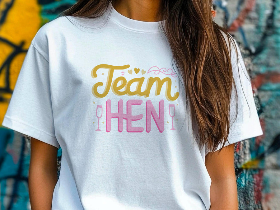 Team Hen Shirt – Hen Party T-Shirt – Bride Squad Tee – Bachelorette Party Shirt – Matching Bridal Party Shirts – UK Wedd