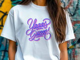 Yaaas Queen Bride T-Shirt – Bridal Party Shirt – Bachelorette Tee – Bride Squad Shirt – Wedding Celebration Gift – Fun B